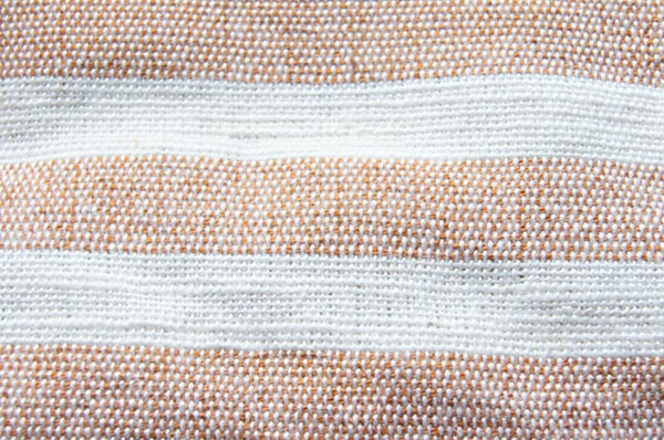 Handmade Natural Dyed 100% Cotton: Stripe Pattern. Thinner Yarn in Pastel Pink and White. Handwoven