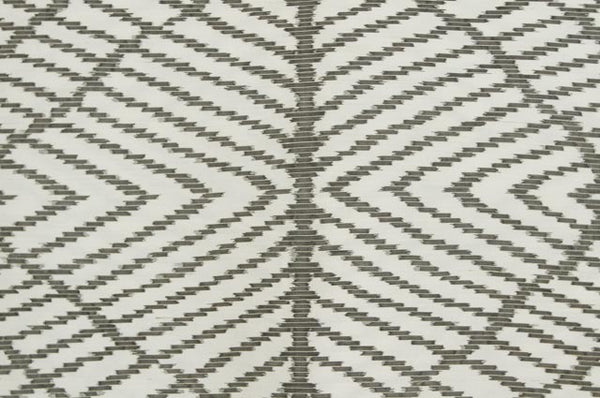 Contemporary Design 100% Pure Thai Silk - The Web in grey pattern an off-white background
