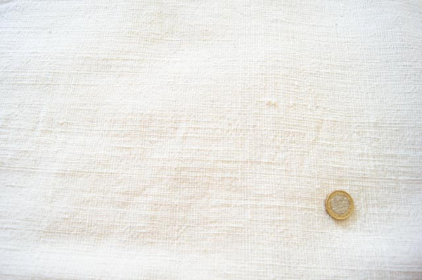 Handmade Natural Dyed 100% Cotton: Off-white Undyed Cotton. Handspun & Handwoven