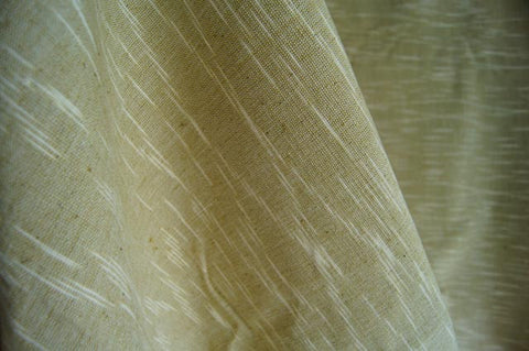Handmade Natural Dyed 100% Cotton: The Rain Pattern. Thinner Yarn in Pastel Green and White. Handwoven