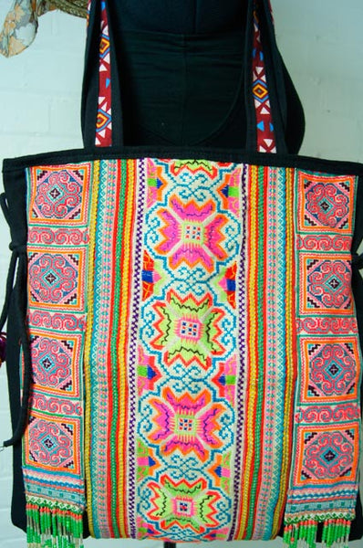Hmong Bag: Vintage Hmong Textile Tote Bag 2
