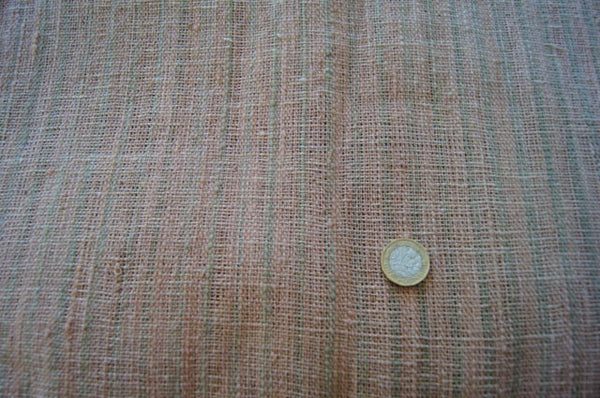 Handmade Natural Dyed 100% Cotton: Undyed Sandy Brown Cotton. Handspun & Handwoven